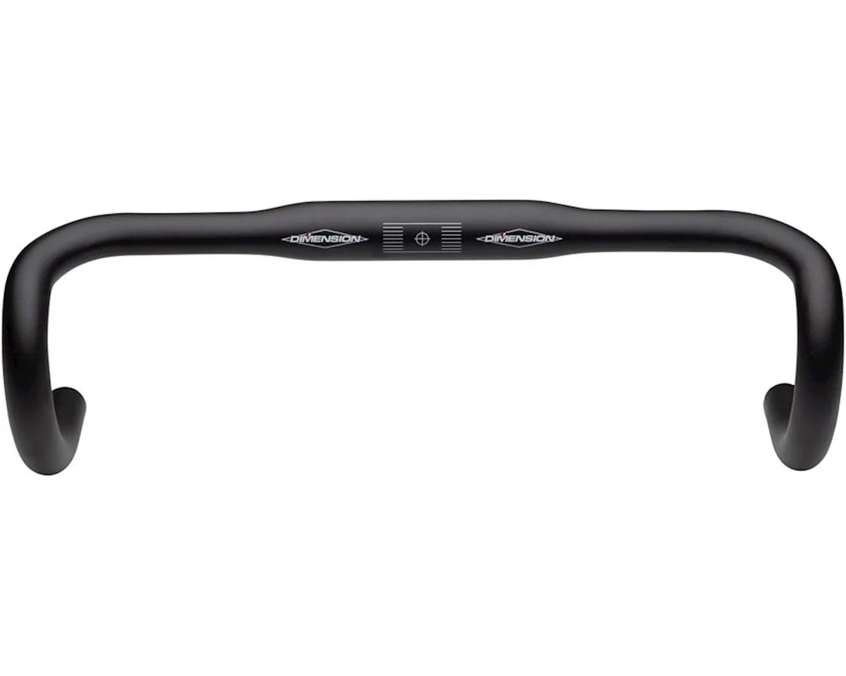 MSW Dimension Flat Top Shallow Road Bar (Black) (31.8mm) (44cm)